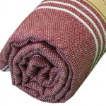 Anatolia Turkish Towel - 37X70 Inches, Burgundy