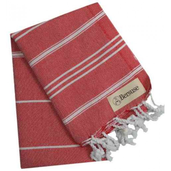 Anatolia Hand Turkish Towel - 22X35 Inches, Red