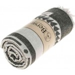 Aruba Dual-Layer Turkish Towel -37X70 Inches, Black