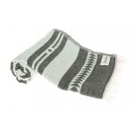 Aruba Dual-Layer Turkish Towel -37X70 Inches, Black/Mint