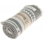 Aruba Dual-Layer Turkish Towel -37X70 Inches, Silver Gray