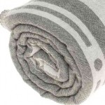 Aruba Dual-Layer Turkish Towel -37X70 Inches, Silver Gray