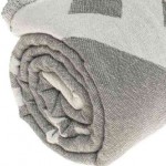 Bahamas Dual-Layer Turkish Towel -37X70 Inches, Silver Gray