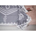Bahamas XL Dual Layer Throw Blanket  - 78X94 Inches, Black