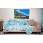 Belize XL Dual Layer Throw Blanket  - 78X94 Inches, Aqua