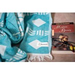 Belize XL Dual Layer Throw Blanket  - 78X94 Inches, Aqua