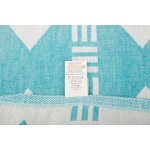 Belize XL Dual Layer Throw Blanket  - 78X94 Inches, Aqua