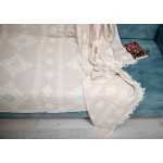 Belize XL Dual Layer Throw Blanket  - 78X94 Inches, Beige