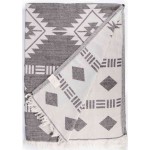 Belize XL Dual Layer Throw Blanket  - 78X94 Inches, Black
