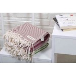 Biarritz Turkish Towel - 39X66 Inches, Burgundy