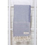 Biarritz Turkish Towel - 39X66 Inches, Dark Blue