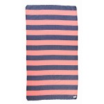 Cayman Turkish Towel - 37X70 Inches, Dark Blue/Orange