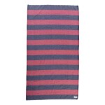 Cayman Turkish Towel - 37X70 Inches, Dark Blue/Red