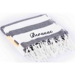 Copacapana Turkish Towel - 39X79 Inches, Black