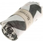 Coronado Dual-Layer Turkish Towel - 37X70 Inches, Black
