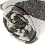 Coronado Dual-Layer Turkish Towel - 37X70 Inches, Black