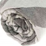 Coronado Dual-Layer Turkish Towel - 37X70 Inches, Silver Gray