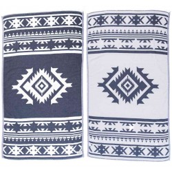 Cozumel Dual-Layer Turkish Towel - 39X71 Inches, Dark Blue