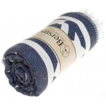 Cozumel Dual-Layer Turkish Towel - 39X71 Inches, Dark Blue