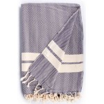 Herringbone XL Throw Blanket  - 63X94 Inches, Anthracite