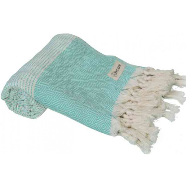 Hierapolis Turkish Towel - 37X70 Inches, Mint Green