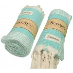 Hierapolis Turkish Towel - 37X70 Inches, Mint Green