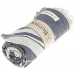 Kona Dual-Layer Turkish Towel -37X70 Inches, Dark Blue