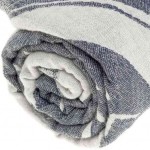 Kona Dual-Layer Turkish Towel -37X70 Inches, Dark Blue