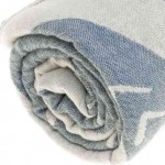 Kona Dual-Layer Turkish Towel -37X70 Inches, Grey Blue