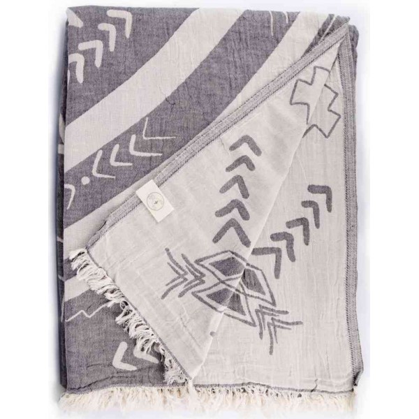 Kona XL Dual Layer Throw Blanket  - 78X94 Inches, Anthracite