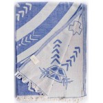 Kona XL Dual Layer Throw Blanket  - 78X94 Inches, Grey Blue