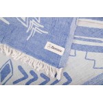 Kona XL Dual Layer Throw Blanket  - 78X94 Inches, Grey Blue