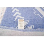 Kona XL Dual Layer Throw Blanket  - 78X94 Inches, Grey Blue