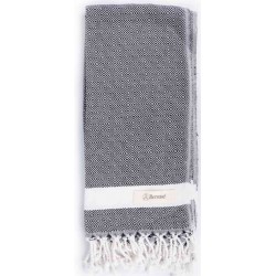 Laodicea Turkish Towel - 39X66 Inches, Black