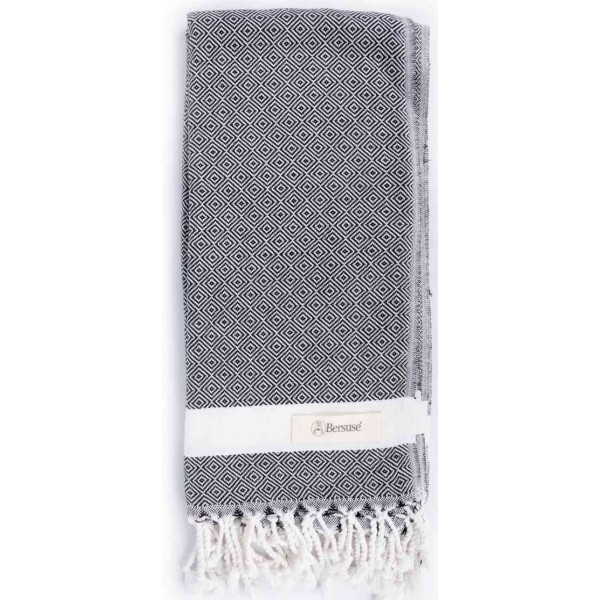 Laodicea Turkish Towel - 39X66 Inches, Black