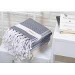 Laodicea Turkish Towel - 39X66 Inches, Black