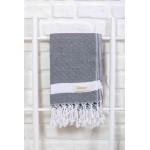 Laodicea Turkish Towel - 39X66 Inches, Black