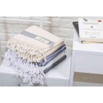 Laodicea Turkish Towel - 39X66 Inches, Natural White