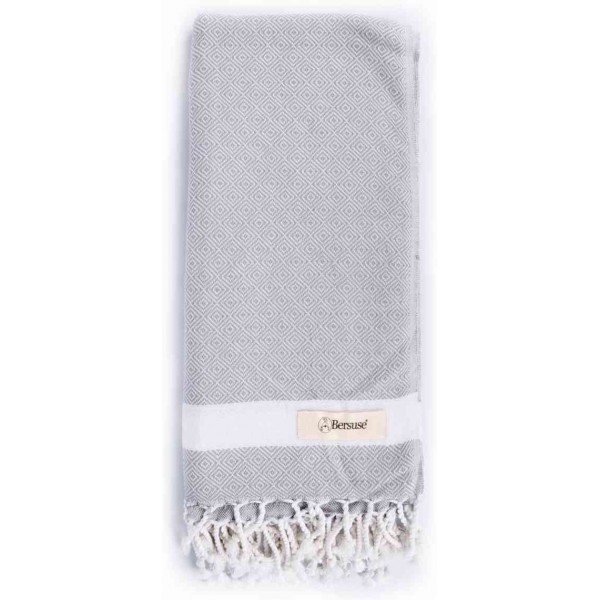 Laodicea Turkish Towel - 39X66 Inches, Silver Grey