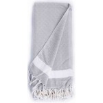 Laodicea Turkish Towel - 39X66 Inches, Silver Grey