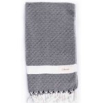 Laodicea Hand Turkish Towel - 21X39 Inches, Black