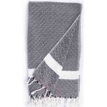 Laodicea Hand Turkish Towel - 21X39 Inches, Black