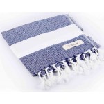 Laodicea Hand Turkish Towel - 21X39 Inches, Dark Blue