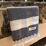 Laodicea Hand Turkish Towel - 21X39 Inches, Dark Blue