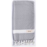 Laodicea Hand Turkish Towel - 21X39 Inches, Silver Grey