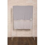 Malibu Turkish Towel - 37X70 Inches, Anthracite