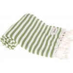 Malibu Turkish Towel - 37X70 Inches, Olive Green