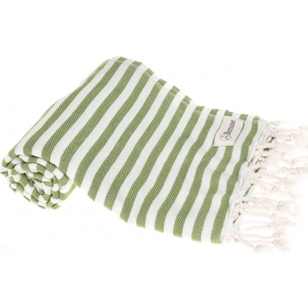 Malibu Turkish Towel - 37X70 Inches, Olive Green