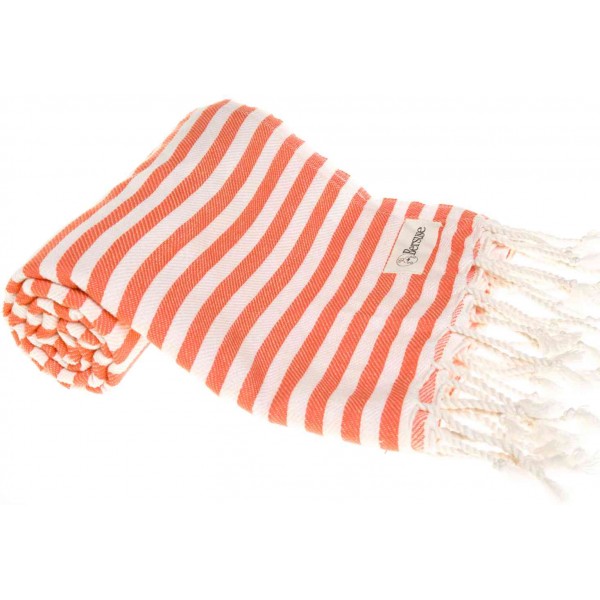 Malibu Turkish Towel - 37X70 Inches, Orange