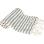 Malibu Turkish Towel - 37X70 Inches, Silver Gray